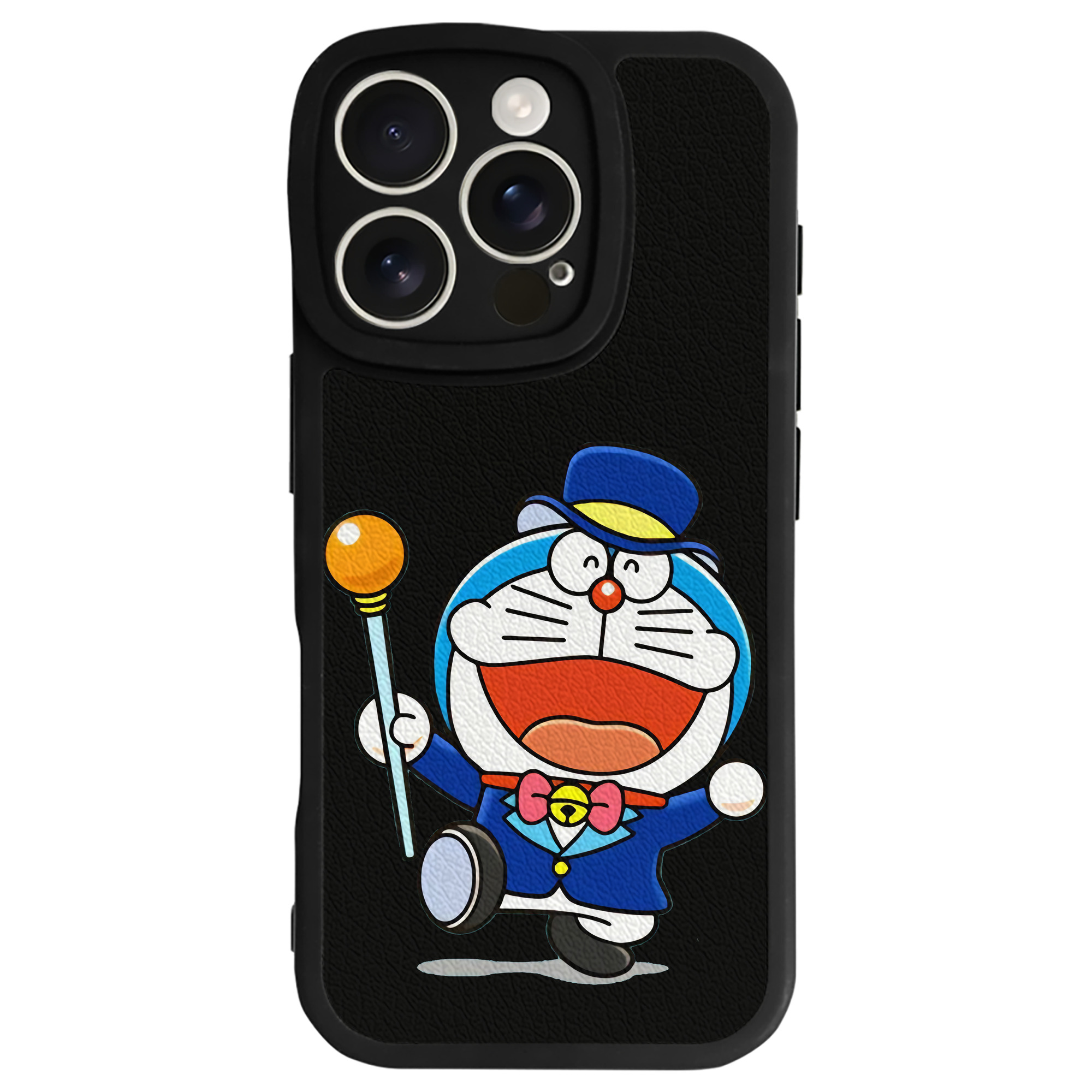 （画像用） ドラえもん Doraemon 【iPhone 16シリーズ対応】シリコンスマホケース（レザー調） 材質：シリコン
